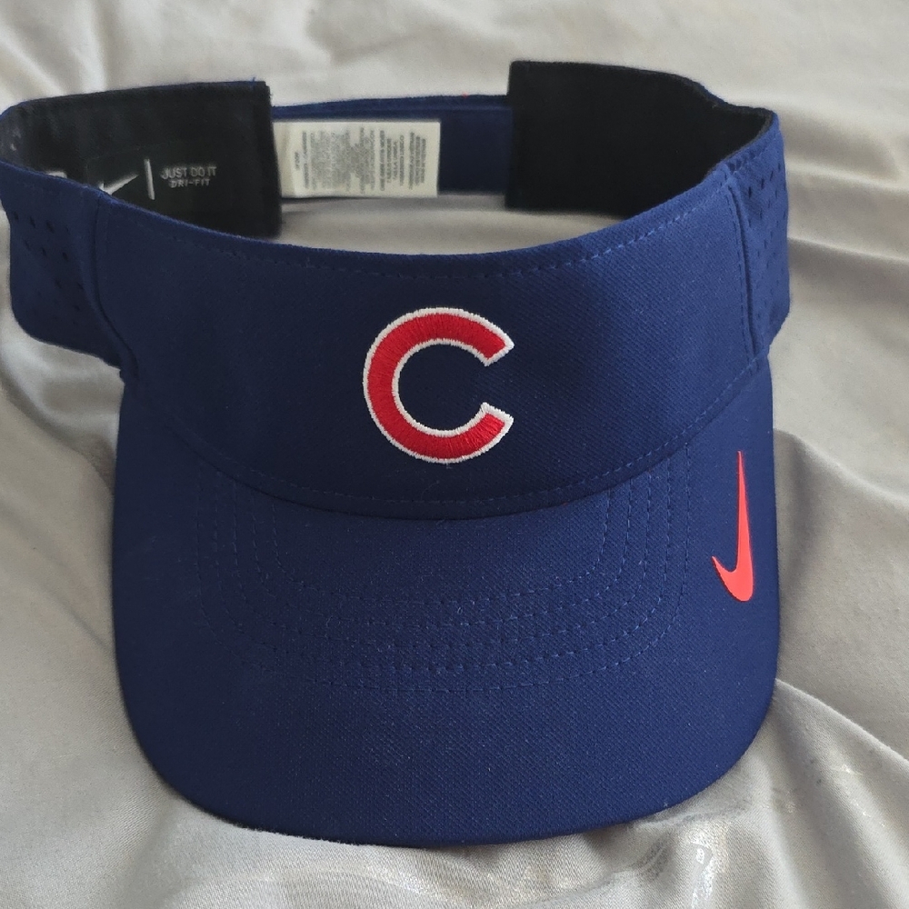 Nike Blue Visor with Red Logo
